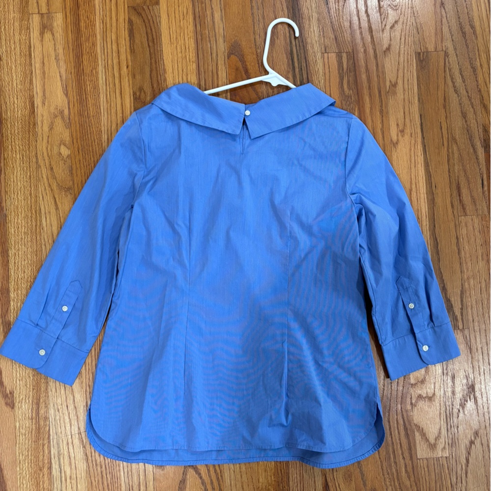 Talbots Sabrina Top, featuring a distinctive portrait collar 3/4 sleeves S - Picture 4 of 5